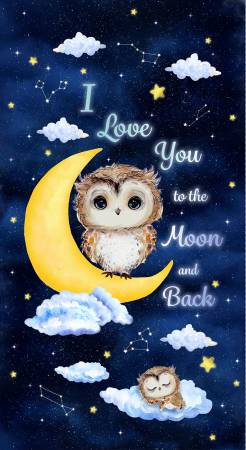 Navy Owl Always Love You Panel