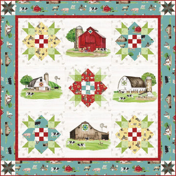 Spring Barns Quilt Kit