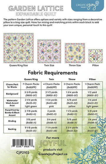 Garden Lattice Quilt Pattern